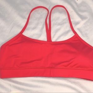 Pink Lululemon sports bra
